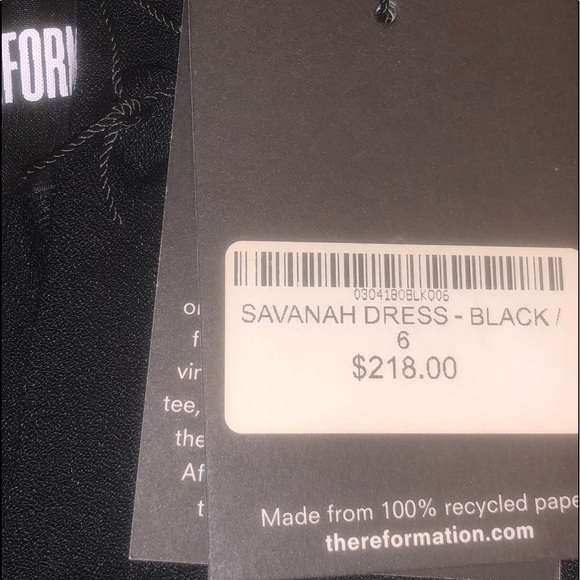 REFORMATION SAVANAH BLACK DRESS - Picture 2 of 3